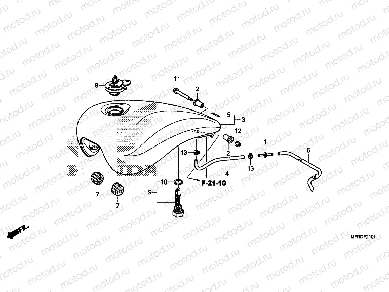F-21-1 FUEL TANK (VT1300CXA)