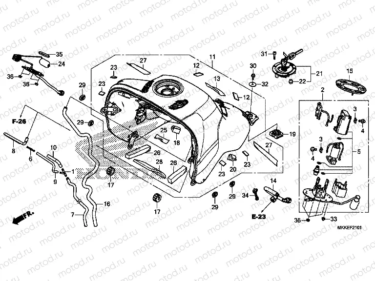 F-21-1 FUEL TANK/FUEL PUMP (CRF1000A2/AL2/D2/DL2)