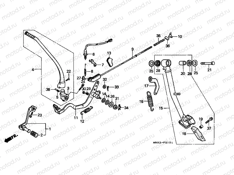 F-21-1 PEDAL / SUPPORT