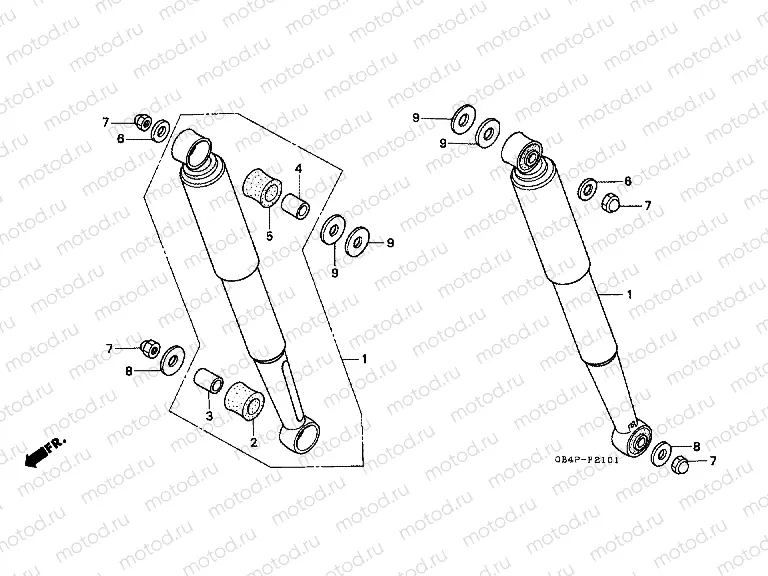 F-21-1 REAR SHOCK ABSORBER (C50SP / C50ST)