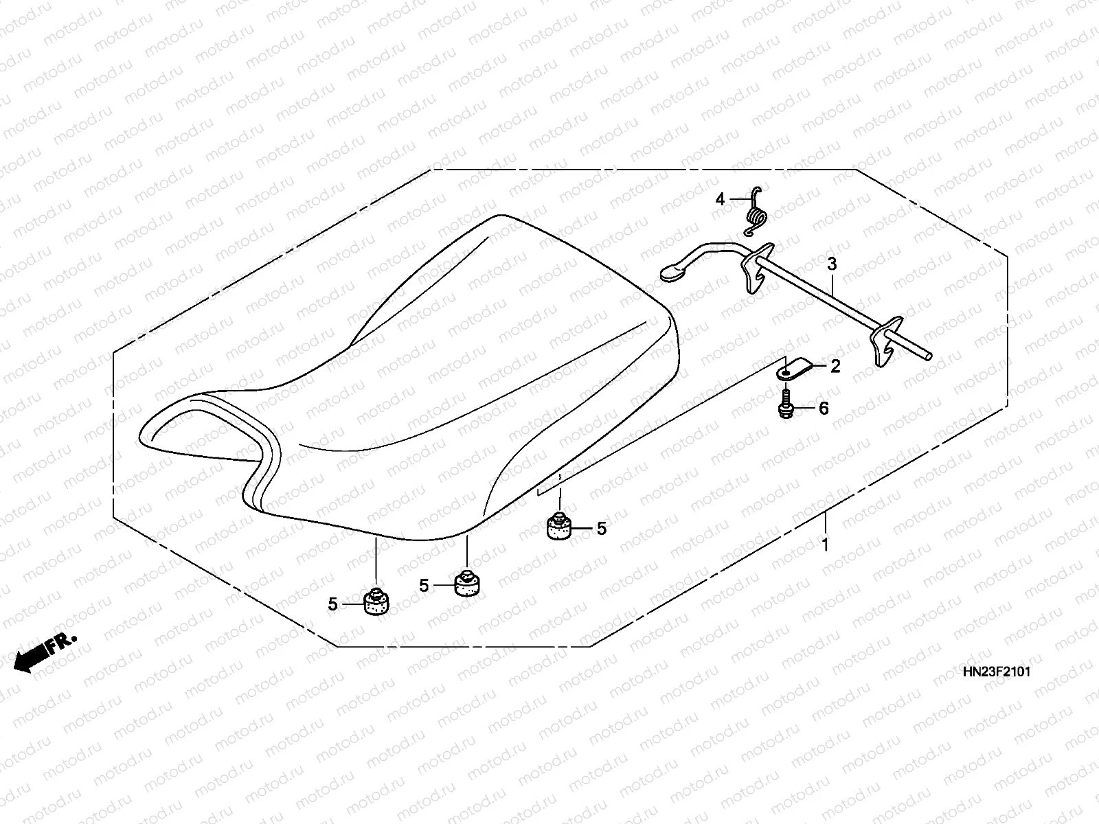 F-21-1 SEAT (TRX500FA5/6/7/8)