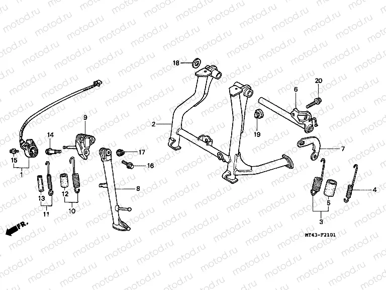 F-21-1 SUPPORT (VFR750FR / FS / FT / FV)