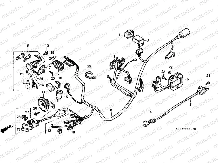 F-21-1 WIRING HARNESS (CH125J / L / M / N / P / R)