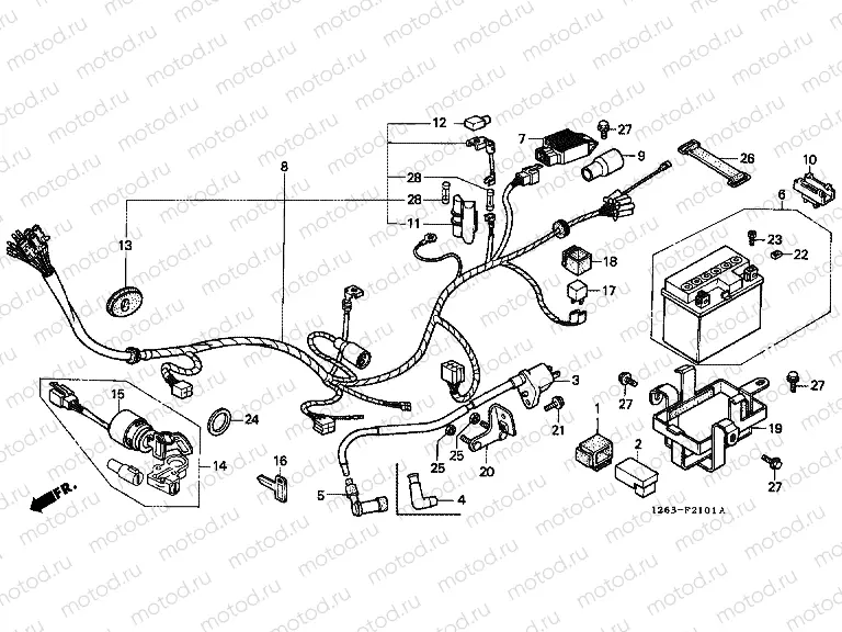 F-21-1 WIRING HARNESS / IGNITION COIL / BATTERY