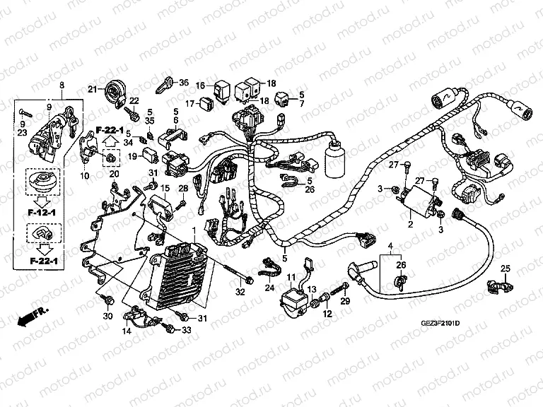 F-21-1 WIRING HARNESS (NPS505 / 6)