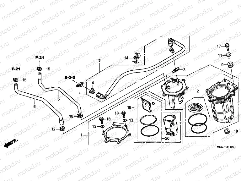 F-21-10 FUEL PUMP (VT750C2B / C2S / CS / C / CA)