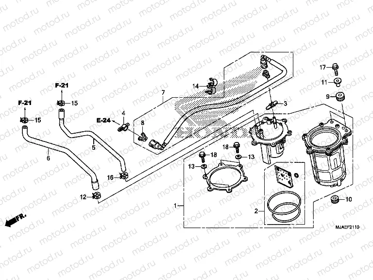 F-21-10 FUEL PUMP (VT750CS / C2B / C2S / C)