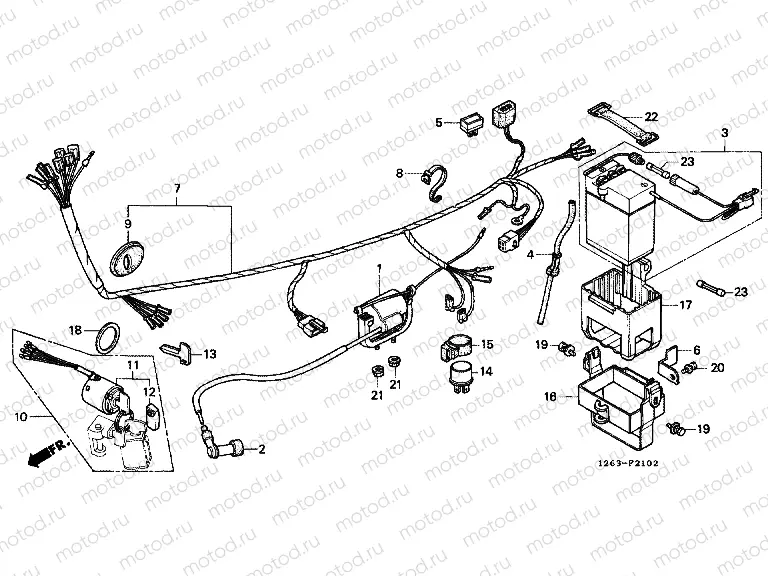 F-21-2 WIRING HARNESS / IGNITION COIL / BATTERY