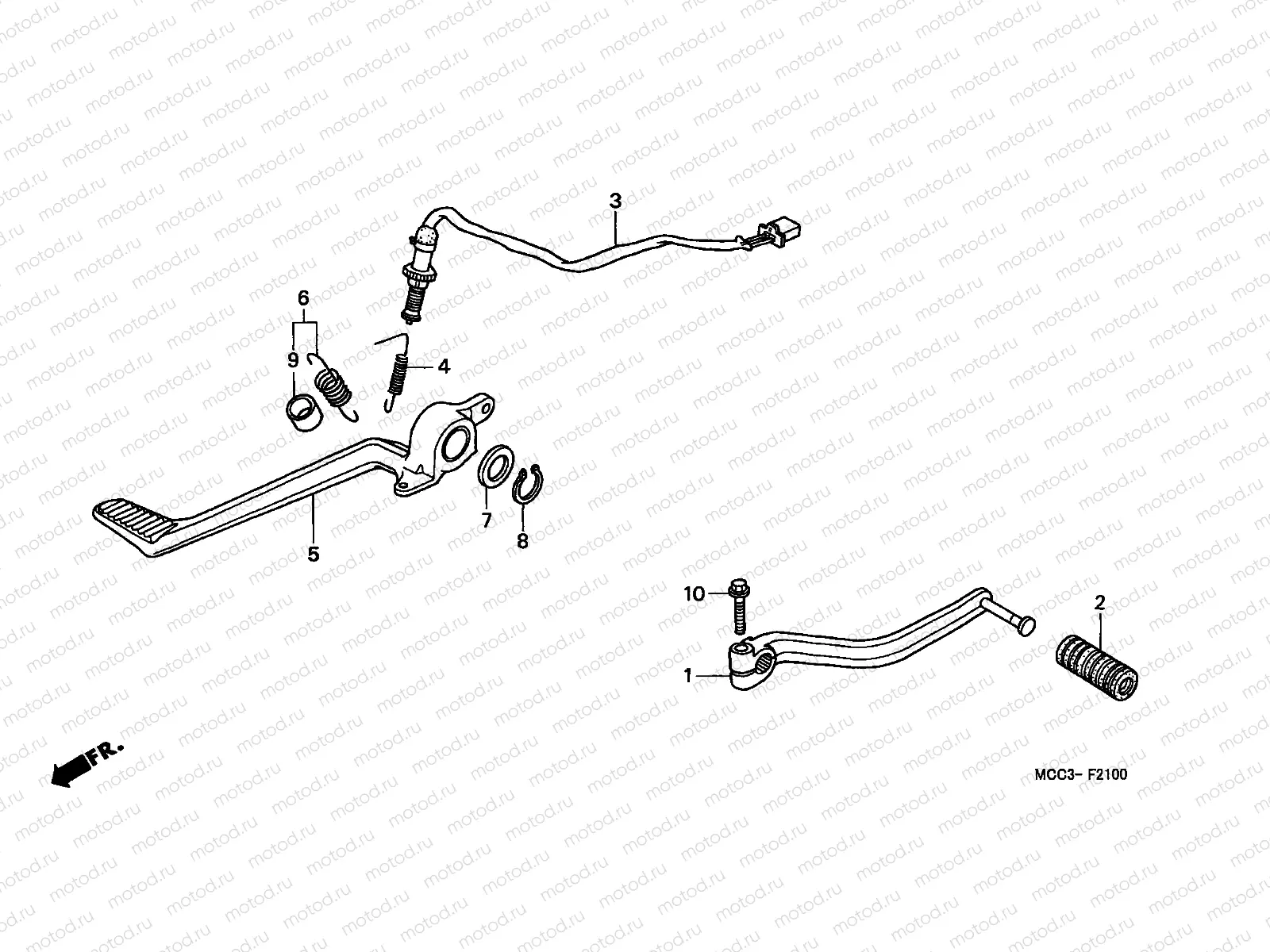 F-21 BRAKE PEDAL/CHANGE PEDAL