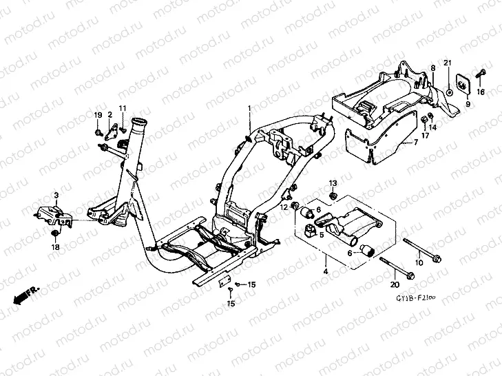 F-21 FRAME / REAR FENDER
