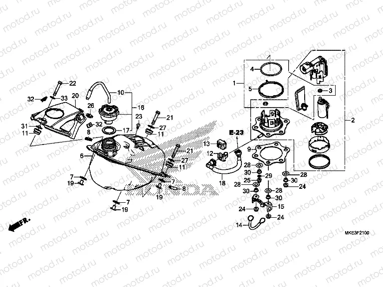 F-21 FUEL TANK (CRF450R) buy cheap online