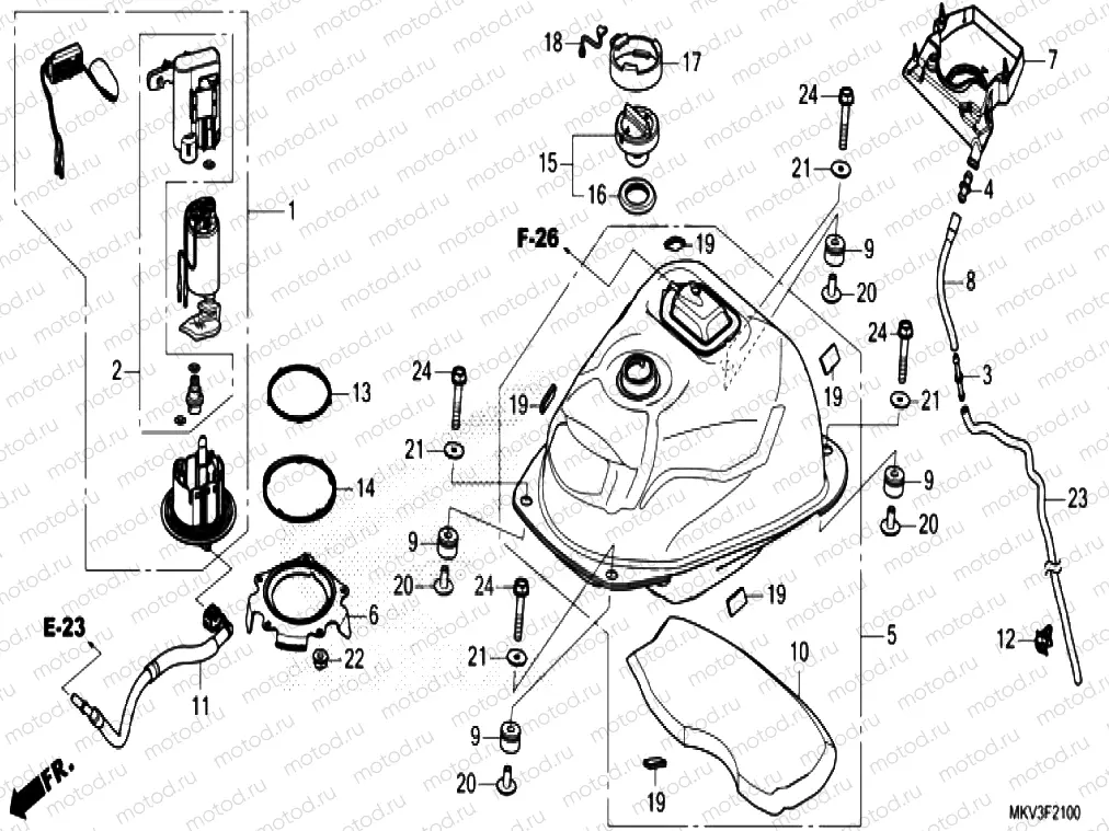 F-21 FUEL TANK & FUEL PUMP