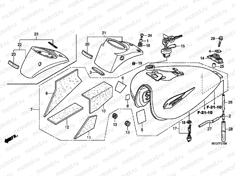 F-21 FUEL TANK (VT750C2B / C2S / CS / C / CA)