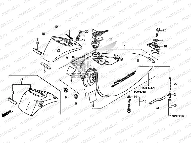 F-21 FUEL TANK (VT750CS / C2B / C2S / C)