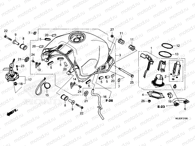 F-21 FUEL TANK/FUEL PUMP