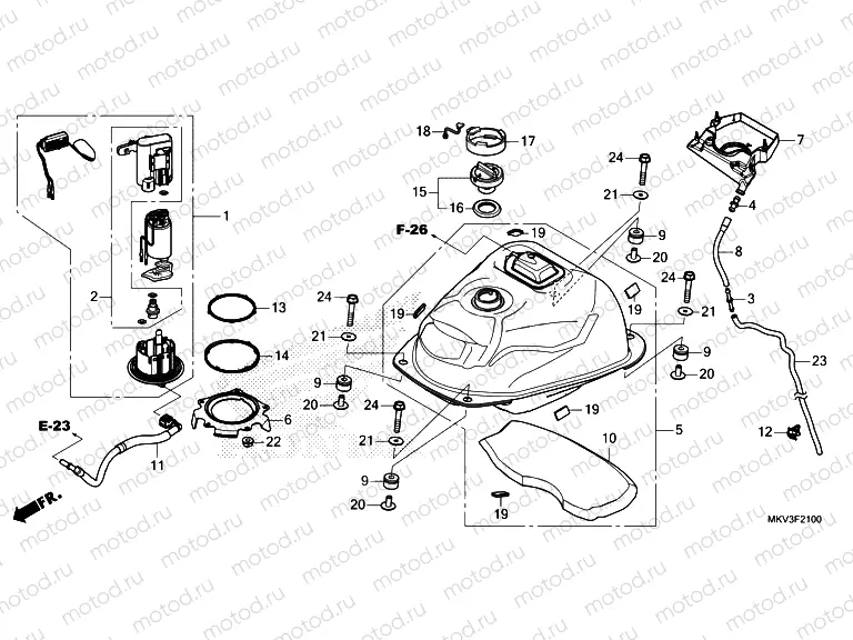 F-21 FUEL TANK/FUEL PUMP