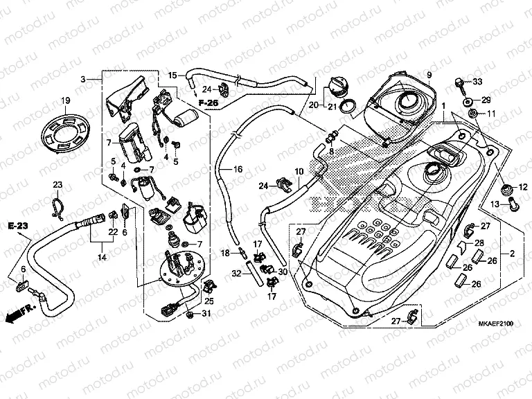F-21 FUEL TANK/FUEL PUMP