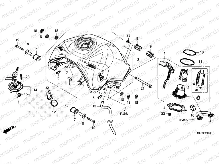 F-21 FUEL TANK/FUEL PUMP
