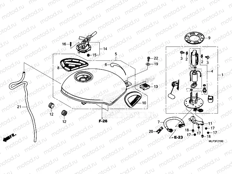 F-21 FUEL TANK/FUEL PUMP