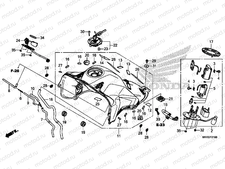 F-21 FUEL TANK/FUEL PUMP (CRF1000A/AL/D/DL)