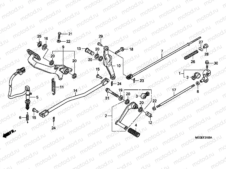 F-21 PEDAL (EXCEPT KO)