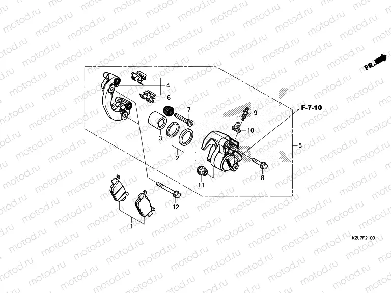 F-21 REAR BRAKE CALIPER