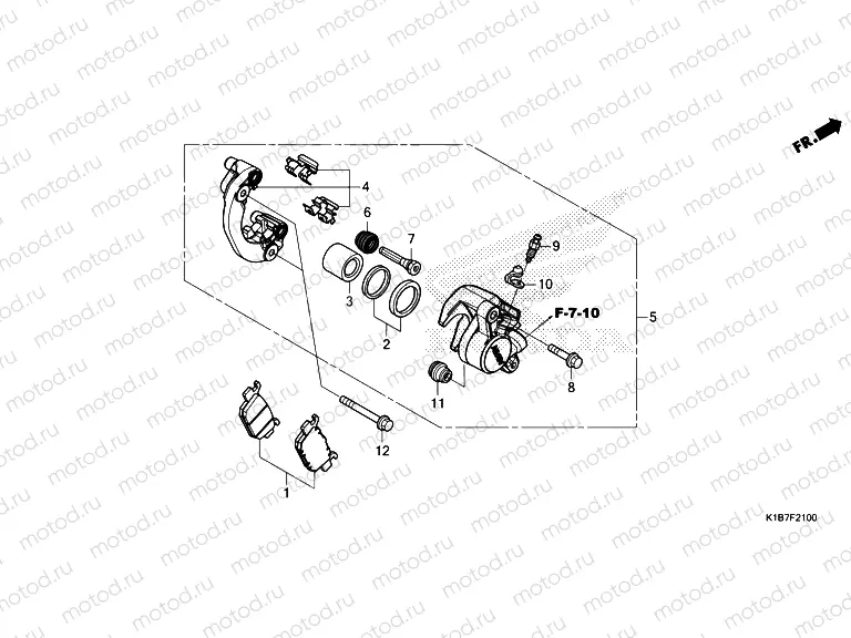 F-21 REAR BRAKE CALIPER