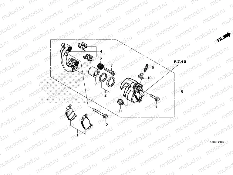 F-21 REAR BRAKE CALIPER
