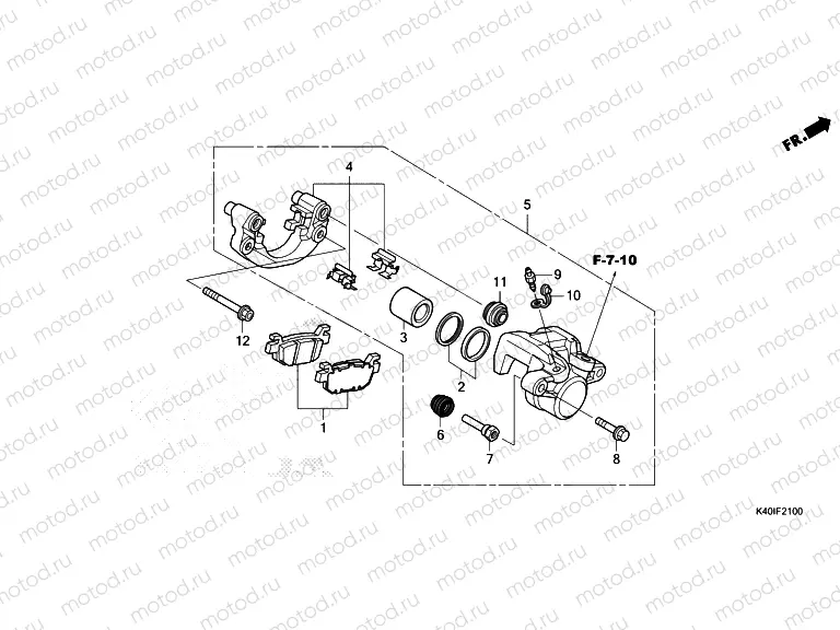 F-21 REAR BRAKE CALIPER