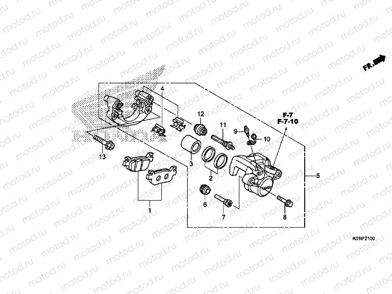 F-21 REAR BRAKE CALIPER