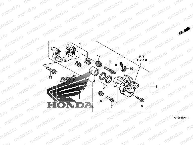 F-21 REAR BRAKE CALIPER