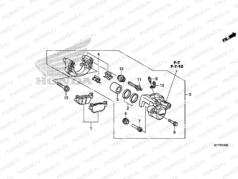 F-21 REAR BRAKE CALIPER