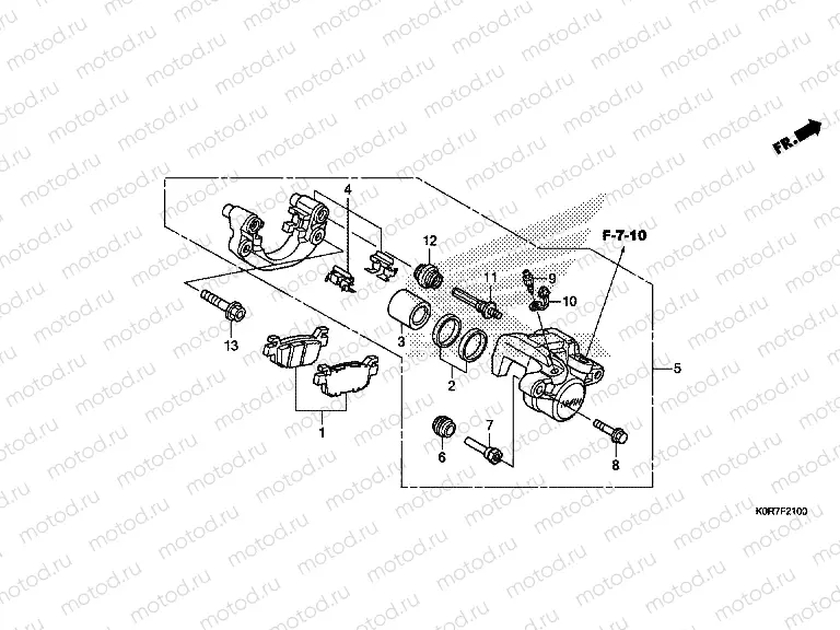 F-21 REAR BRAKE CALIPER