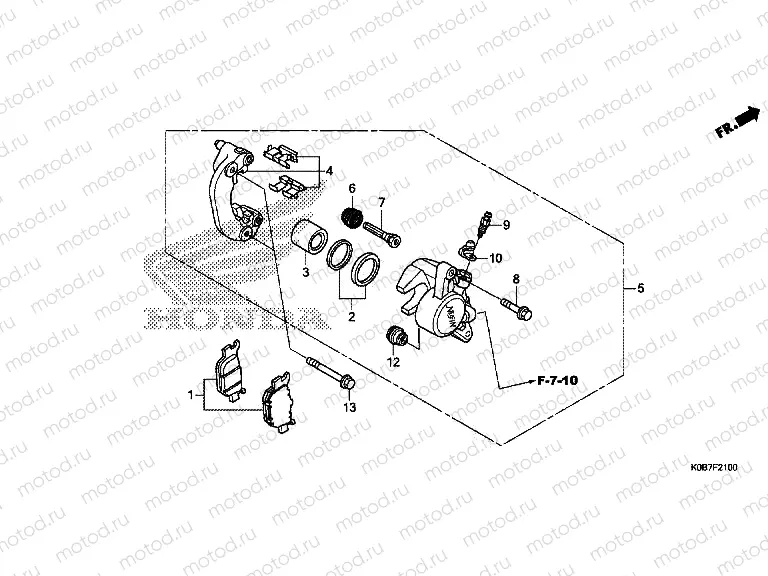 F-21 REAR BRAKE CALIPER