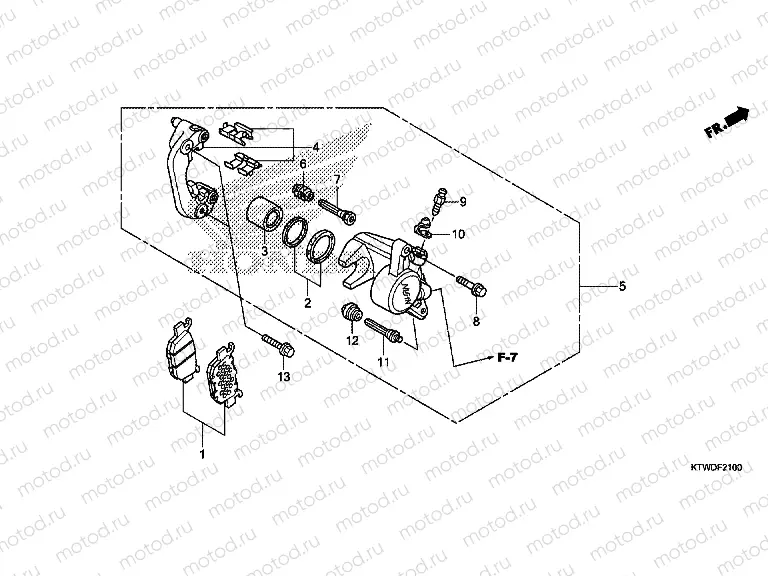 F-21 REAR BRAKE CALIPER