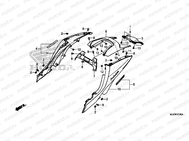 F-21 REAR ENGINE COVER