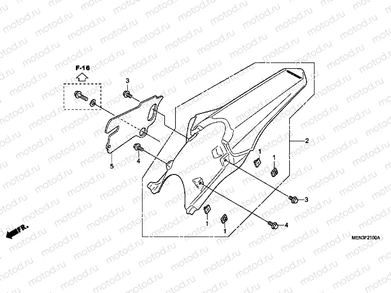 F-21 REAR FENDER