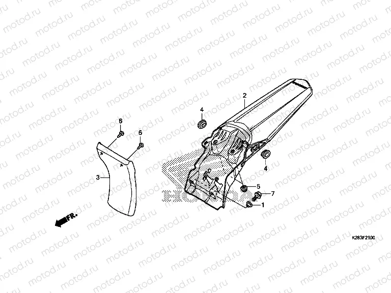 F-21 REAR FENDER