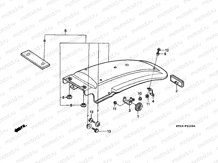 F-21 REAR FENDER