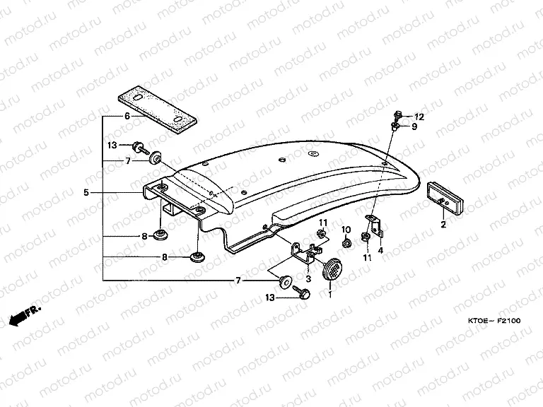 F-21 REAR FENDER