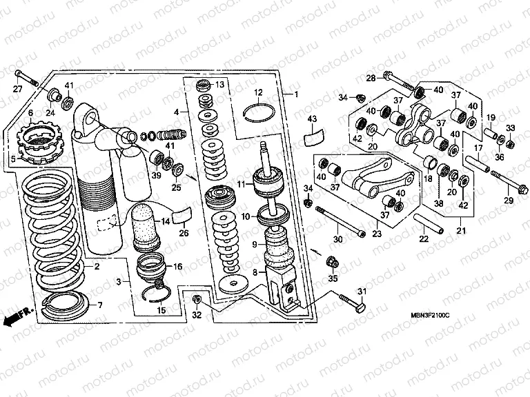 F-21 REAR SHOCK ABSORBER