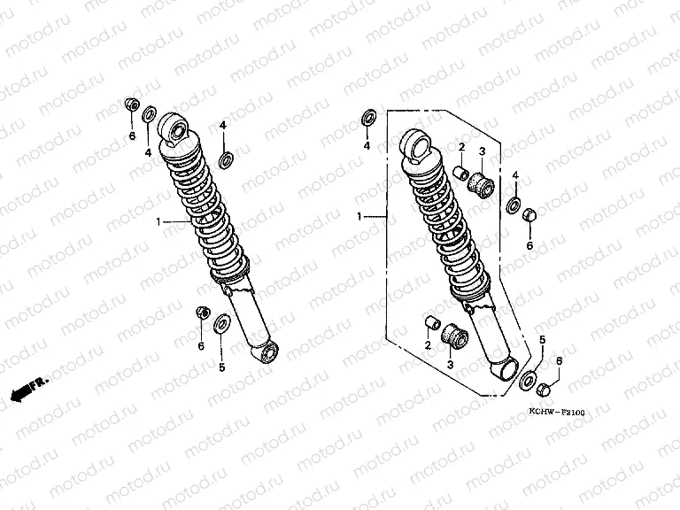 F-21 REAR SHOCK ABSORBER