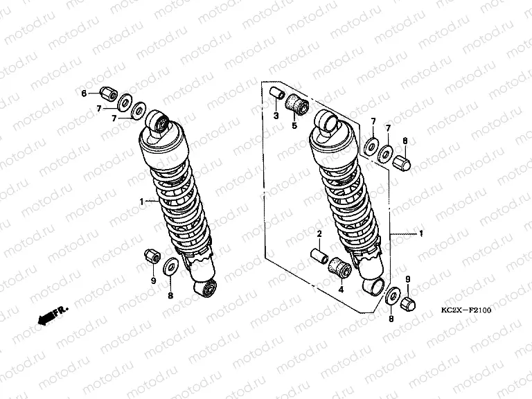 F-21 REAR SHOCK ABSORBER