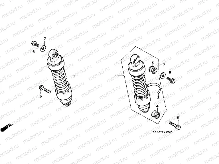 F-21 REAR SHOCK ABSORBER