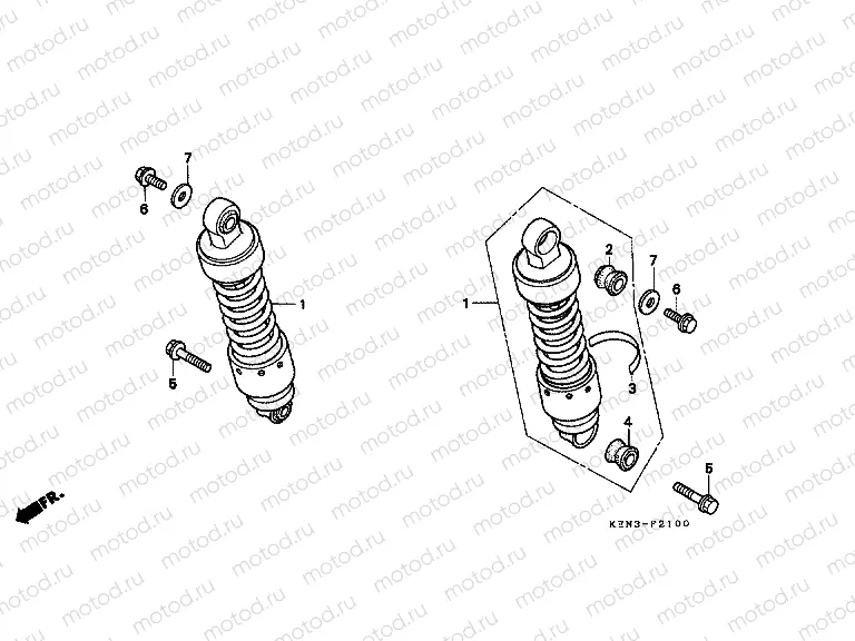 F-21 REAR SHOCK ABSORBER