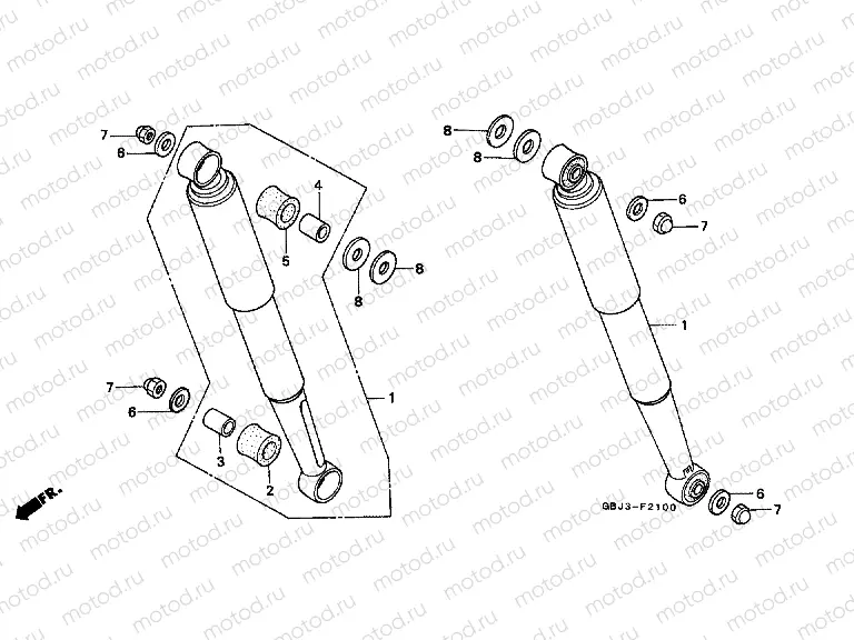 F-21 REAR SHOCK ABSORBER