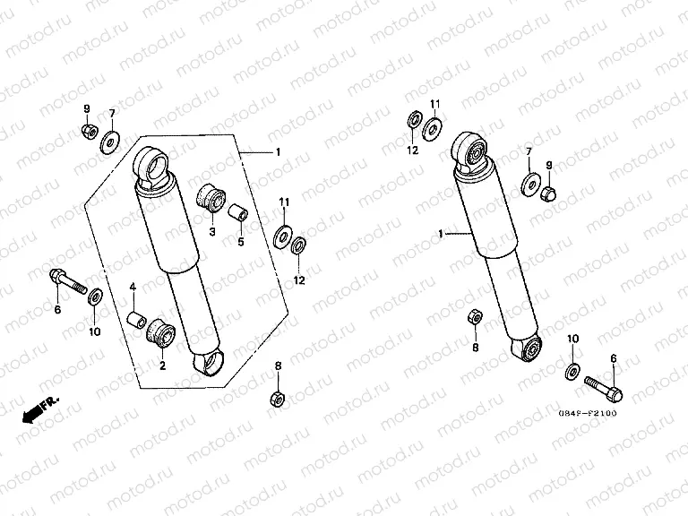 F-21 REAR SHOCK ABSORBER (C50P / C50T)