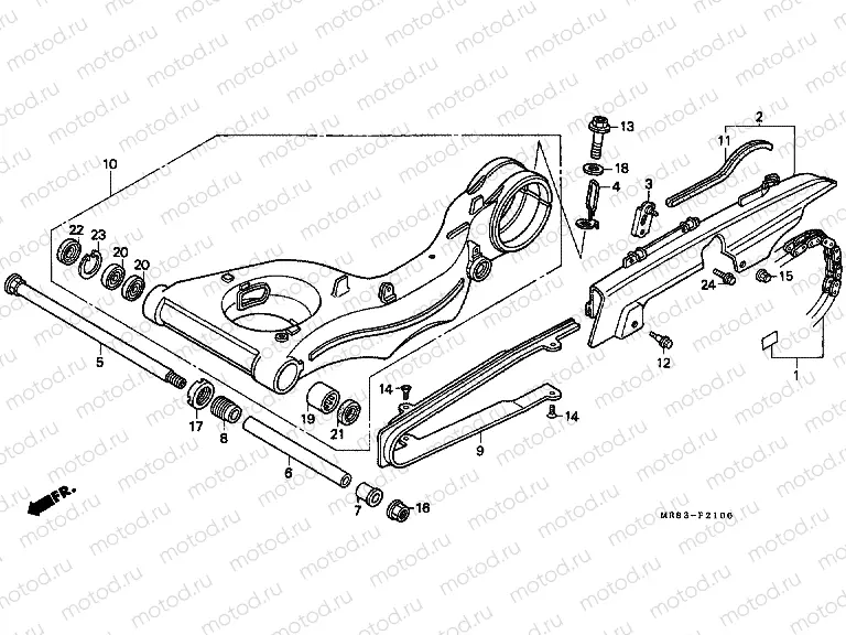 F-21 SWING ARM / CHAIN ​​CABINET
