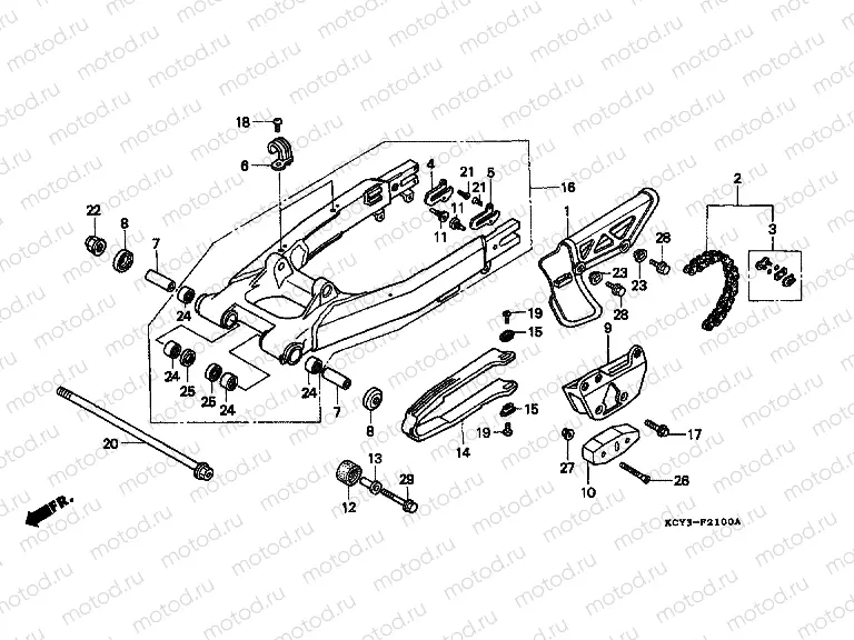 F-21 SWING ARM / CHAIN ​​CABINET