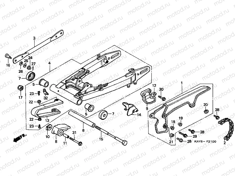 F-21 SWING ARM / CHAIN ​​CABINET